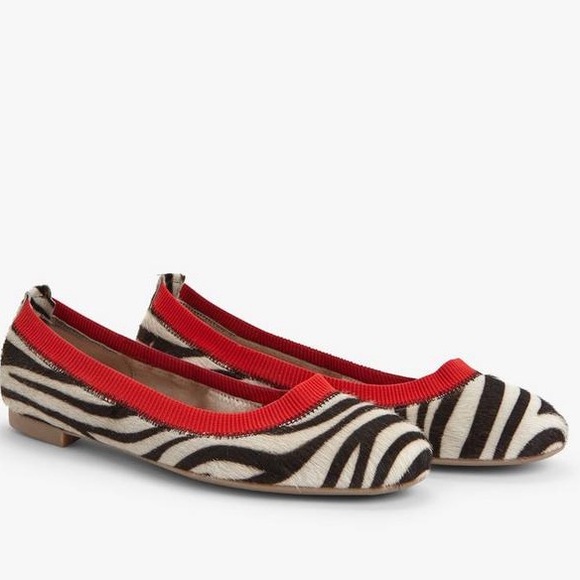Boden Hettie Ballerina Flats, Zebra Print - Picture 3 of 15